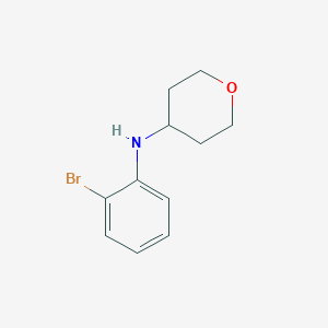 molecular formula C11H14BrNO B7863933 N-(2-bromophenyl)oxan-4-amine 