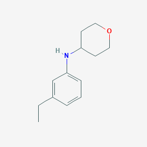 molecular formula C13H19NO B7863937 N-(3-ethylphenyl)oxan-4-amine 