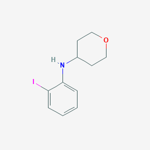 molecular formula C11H14INO B7863951 N-(2-iodophenyl)oxan-4-amine 