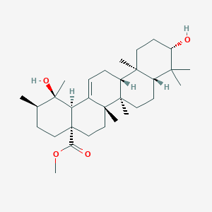 molecular formula C31H50O4 B078640 methyl (1R,2R,4aS,6aR,6aS,6bR,8aR,10S,12aR,14bS)-1,10-dihydroxy-1,2,6a,6b,9,9,12a-heptamethyl-2,3,4,5,6,6a,7,8,8a,10,11,12,13,14b-tetradecahydropicene-4a-carboxylate CAS No. 14511-72-9