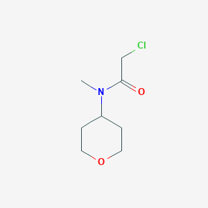 molecular formula C8H14ClNO2 B7864054 2-chloro-N-methyl-N-(oxan-4-yl)acetamide 
