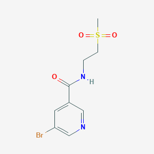 molecular formula C9H11BrN2O3S B7864076 5-Bromo-N-(2-(methylsulfonyl)ethyl)nicotinamide 