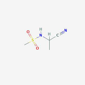 molecular formula C4H8N2O2S B7864082 N-(1-cyanoethyl)methanesulfonamide 