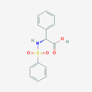 molecular formula C14H13NO4S B7864133 2-benzenesulfonamido-2-phenylacetic acid 