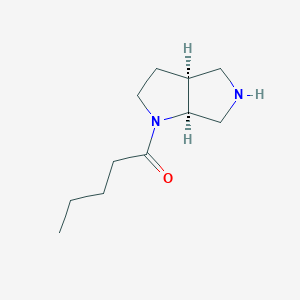 molecular formula C11H20N2O B7864522 1-(cis-Hexahydropyrrolo[3,4-b]pyrrol-1(2H)-yl)pentan-1-one 