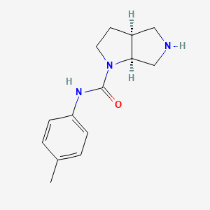 molecular formula C14H19N3O B7864536 cis-N-(p-tolyl)Hexahydropyrrolo[3,4-b]pyrrole-1(2H)-carboxamide 