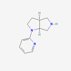 molecular formula C11H15N3 B7864541 cis-1-(Pyridin-2-yl)octahydropyrrolo[3,4-b]pyrrole 