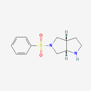 molecular formula C12H16N2O2S B7864542 cis-5-(Phenylsulfonyl)octahydropyrrolo[3,4-b]pyrrole 