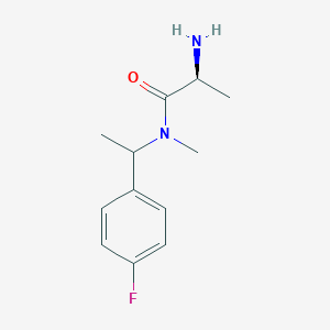 molecular formula C12H17FN2O B7864617 (S)-2-Amino-N-[1-(4-fluoro-phenyl)-ethyl]-N-methyl-propionamide 