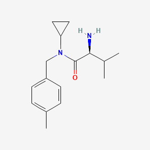 molecular formula C16H24N2O B7864985 (S)-2-Amino-N-cyclopropyl-3-methyl-N-(4-methyl-benzyl)-butyramide 