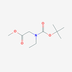 molecular formula C10H19NO4 B7865345 Methyl 2-([(tert-butoxy)carbonyl](ethyl)amino)acetate 