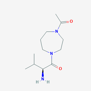 molecular formula C12H23N3O2 B7865356 (S)-1-(4-Acetyl-[1,4]diazepan-1-yl)-2-amino-3-methyl-butan-1-one 