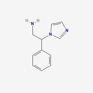 molecular formula C11H13N3 B7865425 b-Phenyl-1H-imidazole-1-ethanamine 2HCl 
