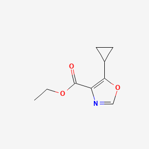 molecular formula C9H11NO3 B7865465 Ethyl 5-cyclopropyl-1,3-oxazole-4-carboxylate 