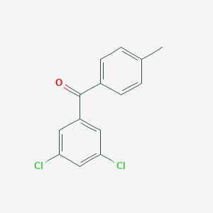 molecular formula C14H10Cl2O B078655 3,5-二氯-4'-甲基苯甲酮 CAS No. 13395-63-6