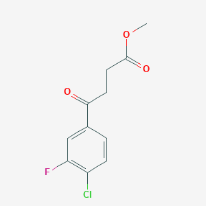 molecular formula C11H10ClFO3 B7865548 Methyl 4-(4-chloro-3-fluorophenyl)-4-oxobutanoate 