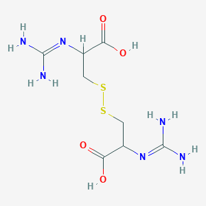 molecular formula C8H16N6O4S2 B078657 Cystine, N,N'-bis(aminoiminomethyl)- CAS No. 13551-09-2