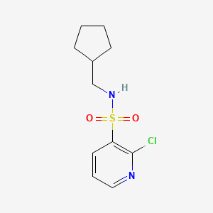 molecular formula C11H15ClN2O2S B7865880 2-chloro-N-(cyclopentylmethyl)pyridine-3-sulfonamide 