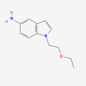 molecular formula C12H16N2O B7865892 1-(2-Ethoxyethyl)-1H-indol-5-amine 