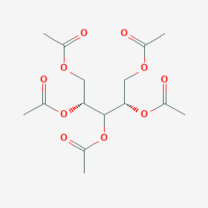 molecular formula C15H22O10 B078659 [(2S,4R)-2,3,4,5-Tetraacetyloxypentyl] acetate CAS No. 13437-68-8