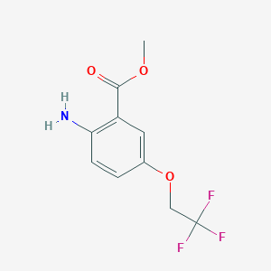 molecular formula C10H10F3NO3 B7866065 Methyl 2-amino-5-(2,2,2-trifluoroethoxy)benzoate 