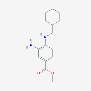 molecular formula C15H22N2O2 B7866088 Methyl 3-amino-4-[(cyclohexylmethyl)amino]benzoate 