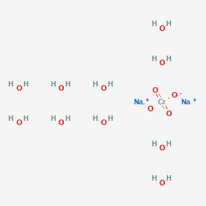 molecular formula CrH20Na2O14 B078661 Chromic acid, disodium salt, decahydrate CAS No. 13517-17-4