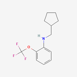 molecular formula C13H16F3NO B7866238 N-(cyclopentylmethyl)-2-(trifluoromethoxy)aniline 