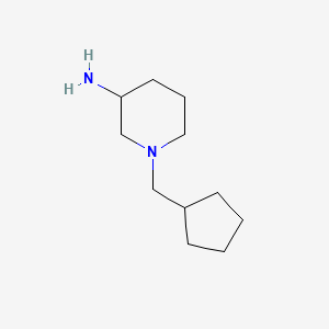molecular formula C11H22N2 B7866267 1-(Cyclopentylmethyl)piperidin-3-amine 