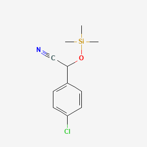 molecular formula C11H14ClNOSi B7866440 Trimethylsiloxy 4-chlorophenylacetonitrile 