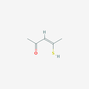 molecular formula C5H8OS B078665 (Z)-4-Mercapto-3-penten-2-one CAS No. 14803-21-5