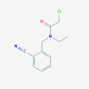 molecular formula C12H13ClN2O B7866728 2-Chloro-N-(2-cyano-benzyl)-N-ethyl-acetamide 