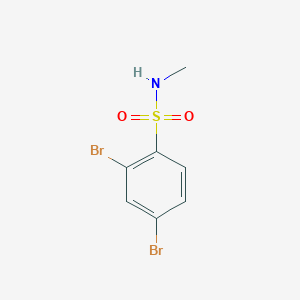 molecular formula C7H7Br2NO2S B7866761 2,4-Dibromo-N-methylbenzene-1-sulfonamide 