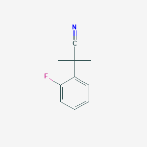 molecular formula C10H10FN B7867371 2-(2-Fluorophenyl)-2-methylpropanenitrile 