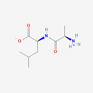 molecular formula C9H18N2O3 B7867411 (2S)-2-[[(2R)-2-Azaniumylpropanoyl]amino]-4-methylpentanoate 