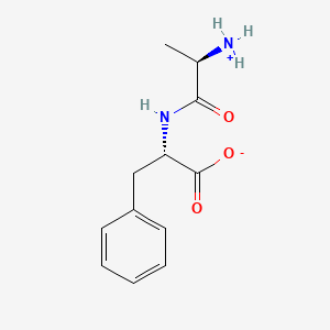 (2S)-2-[[(2R)-2-azaniumylpropanoyl]amino]-3-phenylpropanoate