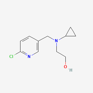 molecular formula C11H15ClN2O B7867428 2-[(6-Chloro-pyridin-3-ylmethyl)-cyclopropyl-amino]-ethanol 