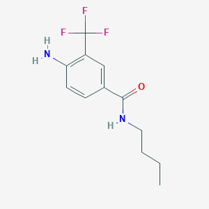 molecular formula C12H15F3N2O B7867475 4-amino-N-butyl-3-(trifluoromethyl)benzamide 