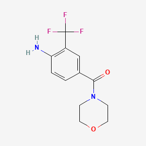 molecular formula C12H13F3N2O2 B7867490 (4-Amino-3-(trifluoromethyl)phenyl)(morpholino)methanone 