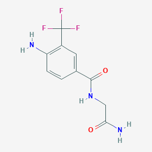 2-{[4-Amino-3-(trifluoromethyl)phenyl]formamido}acetamide