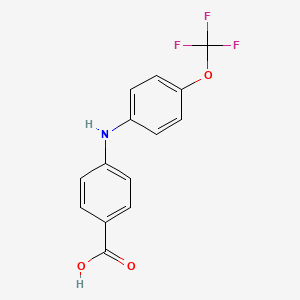 molecular formula C14H10F3NO3 B7867650 4-((4-(Trifluoromethoxy)phenyl)amino)benzoic acid 