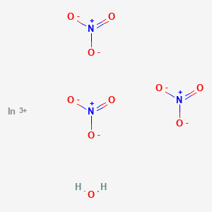 molecular formula H2InN3O10 B078677 Indium(III) nitrate hydrate CAS No. 13465-14-0