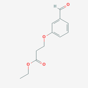 molecular formula C12H14O4 B7867912 Ethyl 3-(3-formylphenoxy)propanoate 
