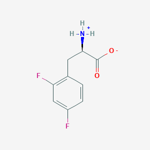 molecular formula C9H9F2NO2 B7868067 (2R)-2-azaniumyl-3-(2,4-difluorophenyl)propanoate 