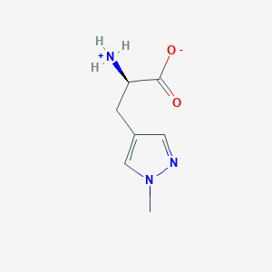 molecular formula C7H11N3O2 B7868079 (2R)-2-azaniumyl-3-(1-methylpyrazol-4-yl)propanoate 
