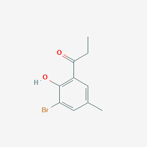 molecular formula C10H11BrO2 B7868345 1-(3-Bromo-2-hydroxy-5-methyl-phenyl)propan-1-one 