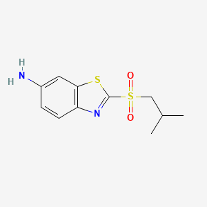 molecular formula C11H14N2O2S2 B7868434 2-(Isobutylsulfonyl)-1,3-benzothiazol-6-amine 