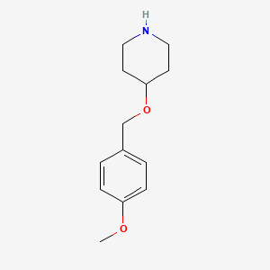 molecular formula C13H19NO2 B7868650 4-[(4-Methoxyphenyl)methoxy]piperidine 