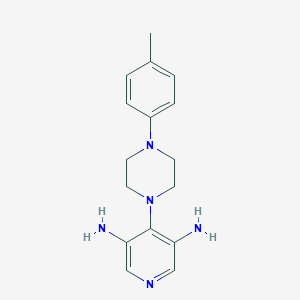 molecular formula C16H21N5 B078687 Piperazine, 1-(3,5-diamino-4-pyridyl)-4-(p-tolyl)- CAS No. 14549-73-6