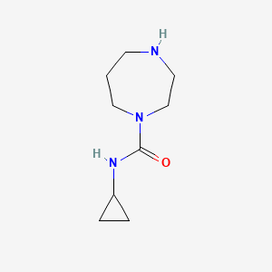 molecular formula C9H17N3O B7868783 N-cyclopropyl-1,4-diazepane-1-carboxamide 